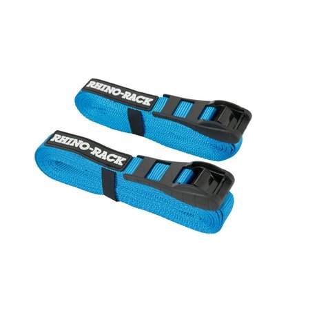 RHINO-RACK 18FT TIE DOWN STRAPS W/ BUCKLE PROTECTOR - BLUE RTD55P